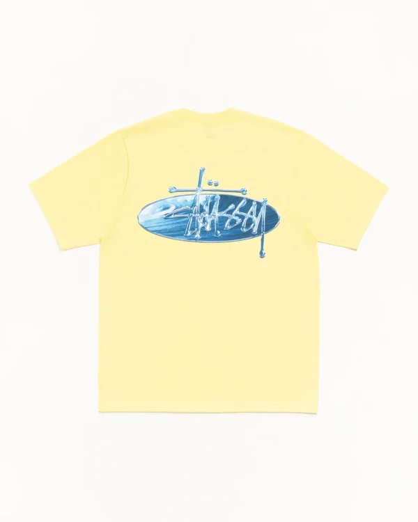 Stussy Wave Oval Tee Lemon