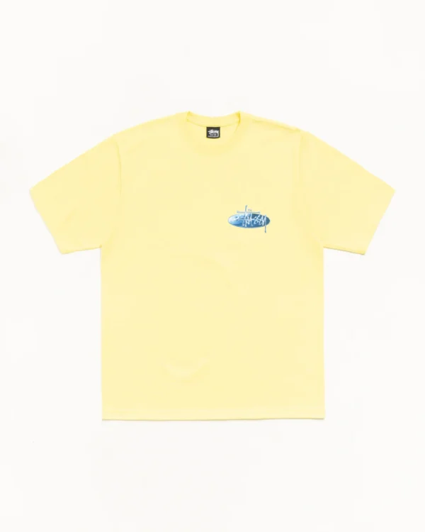 Stussy Wave Oval Tee Lemon Front