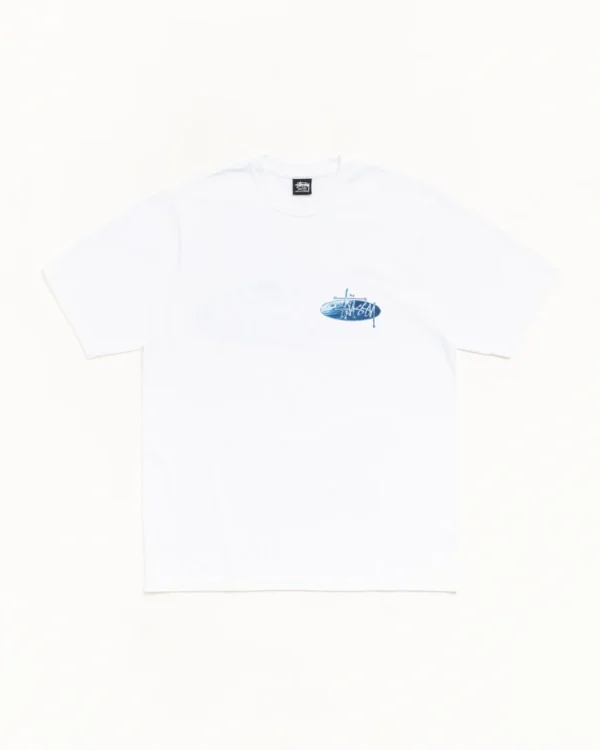 Stussy Wave Oval Tee White Front
