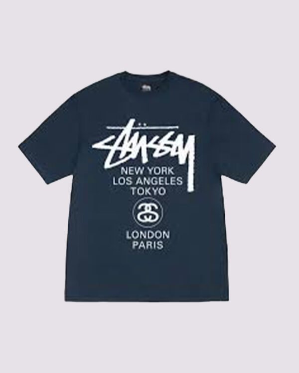 Stussy World Tour Tee Navy