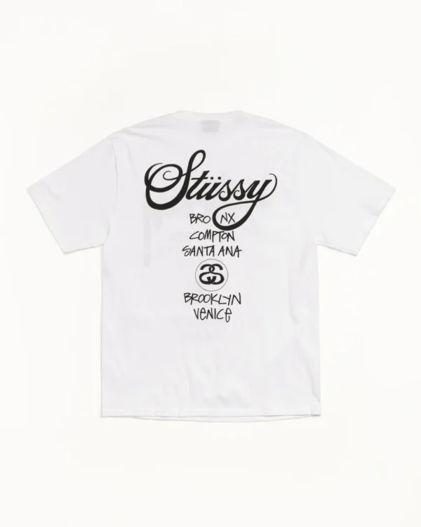 Stussy World Tour Tee White Back