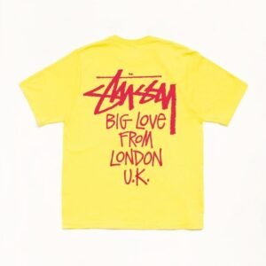 Stussy London T Shirt Yellow