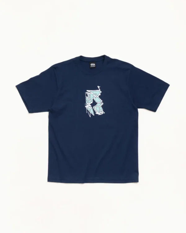 Smooth SK8 Stussy Tee Navy Front