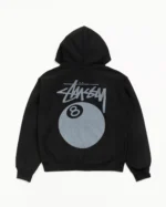 Stussy 8 Ball Zip up Hoodie Back